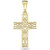 Lillian Vassago Zlatý zdobený prívesok Krížik LLV98-GP102Y
