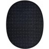 Vopi , Kusový koberec Udinese antracit ovál, 80x120, šedá, chodba / predsieň
