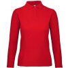 B&C Dámska polokošeľa s dlhým rukávom PWI13 Red XL