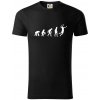 Evolúcia volejbal smeč - Tričko z organickej bavlny - 2XL ( Čierna )