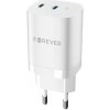 Rýchlonabíjačka do siete Forever TC-05-35CC GaN PD 2x USB-C 35W biela GSM171398