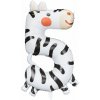 PartyDeco Fóliový balón číslo 5 - Zebra 68x98 cm mix