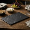 REVOL Basalt 30 x 20 cm čierny - porcelánový tanier na podávanie občerstvenia