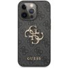 Guess PU 4G Metal Logo Apple iPhone 13 Pro, sivé