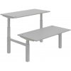 OFFICE PRO s.r.o. HOBIS párový výškovo nastaviteľný stôl MOTION DUAL MSD 3 1600, stand.ovládanie, šedá