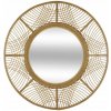 ZRKADLO BOHO bambusový rám OKRÚHLE VEĽKÉ Ø 70 cm
