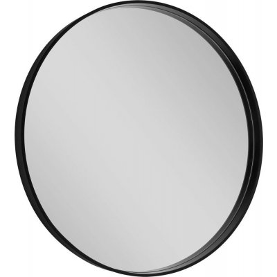 SAPHO - NOTION guľaté zrkadlo v ráme, ø 80cm, čierna mat NT800