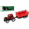 Teddies Traktor s prívesom plast 28cm 2 farby