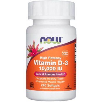 NOW Vitamin D3 10000 IU 240 kapsúl od 18,99 € - Heureka.sk