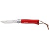Opinel OPI VRI N°08 Inox Nôž Trekking červená