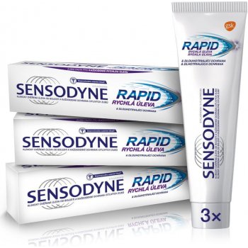 Sensodyne Zubní pasta Rapid 75 ml 3 ks