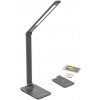 Solight LED stmievateľná lampička s bezdrôtovým nabíjaním, 10W, zmena chromatičnosti, šedá WO55-G