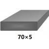 BranyPosuvne.sk Plochá plná oceľová tyč 70x5 mm (pásovina), bez povrchovej úpravy 6 m (J-P70x5-6)