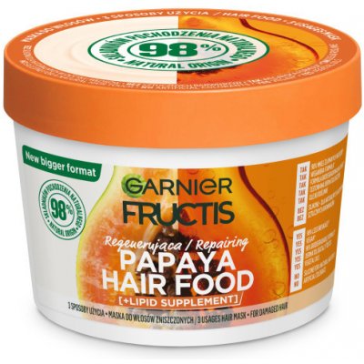 Garnier, Fructis Papaya Hair Food regeneračná maska na poškodené vlasy 400 ml