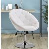 Goleto Dizajnové otočné kreslo 68 x 63 x 80-92 cm | biela