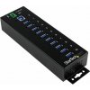 StarTech.com 10-Port USB 3.0 Hub - Metal Industrial USB-A Hub with ESD & Surge Protection - Din Rail, Wall or Desk Mountable - TAA Compliant USB Expander Hub (ST1030USBM) - Rozbocovac - 10 x SuperSpee