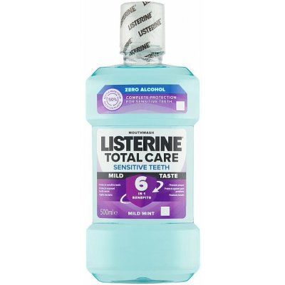 Listerine Total Care Sensitive Teeth Mild Taste Mild Mint ústna voda 500 ml