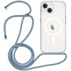 AppleKing transparentný kryt so šnúrkou a MagSafe pre iPhone 13 - modrý - možnosť vrátiť tovar ZADARMO do 30tich dní