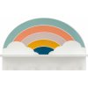 HowHomely | Detská nástenná polica s vešiakmi dúha/pestrofarebná | DD0589