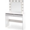 Toaletný stolík, 94cm, biely, HALMAR, HOLLYWOOD
