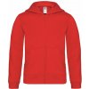 B&C Collection B&C | Hooded Full Zip /kids Detská mikina s kapucňou_01.0682 Farba: red, Veľkosť: 3-4