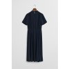 ŠATY GANT MIDI PLEATED SHIRT DRESS EVENING BLUE