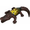 Dekoratívna vitráž lampa KROKODÍL