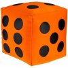Detský taburet KOCKA 30 cm - oranžová + čierna