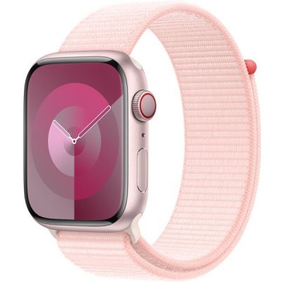Apple Watch Series 9 Cellular 45mm Ružový hliník so svetlo ružovým prevliekacím remienkom