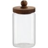 Dóza sklenená s dreveným poklopom 800 ml 45978