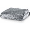 DecoKing Obojstranný prehoz z mikrovlákna Brigha bielo-sivý 200x220