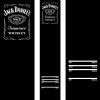 Gumový koberec JACK DANIELS s logom JD 290x60cm, čierny, s povrchom zo systetického vlákna