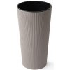 LAMELA, kvetináč LILIA JUMPER – prúžok O 19 cm, výška 36,4 cm, taupe