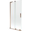 MEXEN/S - Velar L dvojkrídlová posuvná vaňová zástena 90 x 150, transparent, ružové zlato 896-090-003-01-60