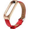 Xiaomi Mi Band 3/4 kožený correa náramok / pások Farba: Červená MBSCZ-4KC007