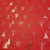 Bavlnená látka ČERVENÉ STROMEČKY šírka 150 cm