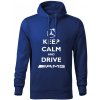 T-ričko Keep calm and drive AMG pánska mikina Farba potlače: Biela, Veľkosť: M, Farba mikiny: Červená