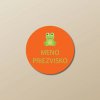 Nažehľovacie menovky na oblečenie (Kopírovat) - 1ks, Kruh 2,3 × 2,3 cm, Žaba, Oranžová