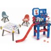 Set pracovná dielňa a kreatívny stôl Spidey Bricolo Center Smoby so šmykľavkou autíčkom a 2 stoličky KidChair