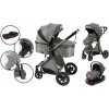 Mama Kiddies 4v1 Charlie PRO kočík s príslušenstvom v šedej farbe s ISOFIX základňou + darček