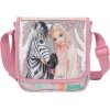 Top Model Taška přes rameno s flitry Candy se zebrou růžová