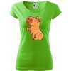 Kapybara s palcom hore - Dámske tričko Pure - XL ( Apple Green )