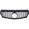 KITT Front Central Grille suitable for Mercedes CLA C117 X117 W117 Facelift (2016-2018) CLA45 GT-R Panamericana Design Black Chrome