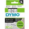 Dymo originál páska do tlačiarne štítkov, Dymo, 45013, S0720530, čierny tlač/biely podklad, 7m, 12mm, D1