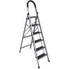 BORMANN Hliníkový rebrík na domáce použitie 5+1 schodov, protišmykový (BHL7036)