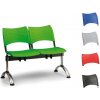 Lavica do čakární, dvojmiestna, chrom-plast, Visio Farba: černá