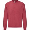 Fruit of the Loom Mikina Classic Raglan Sweat, raglánová COT162216u4704-vintage hea XL Melír vintage červená