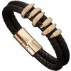Pánsky náramok HA-33333 - Čierna/Zlatá KP33333