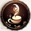Ceduľa vrchnák Coffee capucino 35x35cm