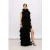 Karl Lagerfeld Karl Studio Ruffle Mesh Dress Black